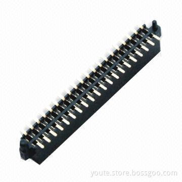 1.27mm Pitch 2 x NP SMT H = 4.3 Female Header with Different Post, 0.75A Current Rating